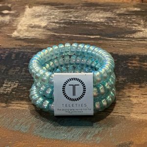 NWT TELETIES Iridescent Teal Large